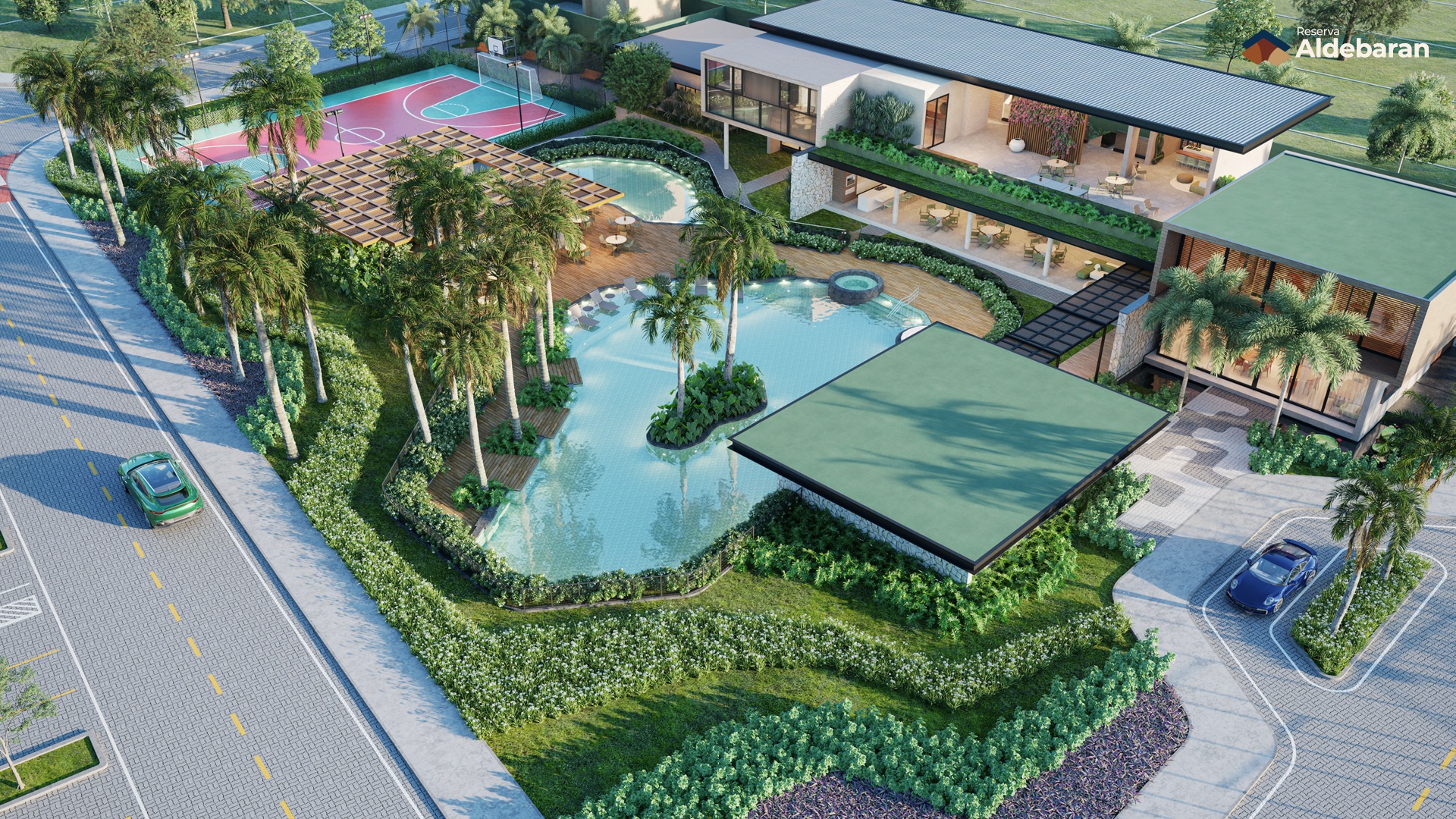 Vista aérea do Reserva Aldebaran